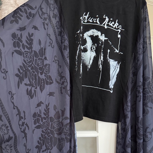 Tops - Black Handcrafted Stevie Nicks Festival T-Shirt. NEW!